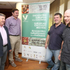 Valcarce, Blanco, Rubio y Linares, en la presentación ayer del encuentro europeo de la castaña.