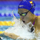 Jessica Vall, en un momento de la final de los 200 braza.