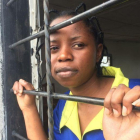 Esta foto de  Rebecca Kabugho en la cárcel de Goma se convirtió en un icono de la lucha por la democracia en Congo.