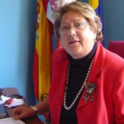 La candidata del PP en Mansilla, María Paz Díez, en su despacho municipal.