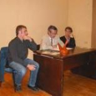 Jorge Fernández, Chencho y Porfirio Gordón durante la charla