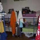 Imagen de una de las habitaciones donde residían las mujeres.