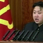 Kim Jong-un, durante su alocución televisiva, el martes.