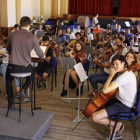 La Joven Orquesta Leonesa en uno de sus ensayos. DL