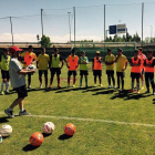 Un momento del entrenamiento de la selección de León