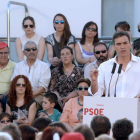 Pedro Sánchez, ayer, en un mitin celebrado en Valladolid.