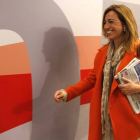 Carme Chacón, a su llegada a la reunión del comité federal del PSOE.