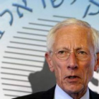 El gobernador del Banco de Israel, Stanley Fisch, durante una rueda de prensa en Jerusalén.