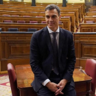 Pedro Sánchez, después de ganar la mocion de censura, el pasado 1 de junio en el Congreso.