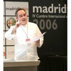 Ferrán Adriá en uno de los actos de la cumbre culinaria