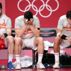 El gesto de los jugadores en el banquillo español lo dice todo tras la derrota ante Dinamarca. ZENKOVICH