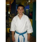 Jaime Balboa, con su traje de karateka
