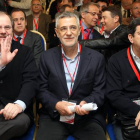 El presidente de la Junta, Juan Vicente Herrera; el secretario regional de UGT, Agustín Prieto y el secretario de Organización del sindicato, Jose Javier Cubillo, en la apertura del VI Congreso Regional de UGT.