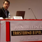 Francesc Colom, en un momento de la jornada sobre trastorno bipolar celebrada ayer en León