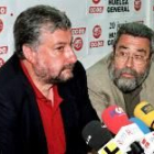 El secretario general de CC. OO., José María Fidalgo, (izquierda) y de UGT, Cándido Méndez