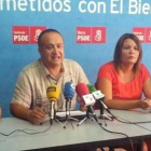 Álvarez, Courel, Alfonso y Ramón, ayer en la sede del PSOE.