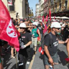 La marcha minera llega a León