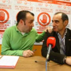 Vicente Mirón, de CC.OO. y Omar Rodríguez, de UGT en Bierzo.