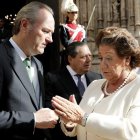 El presidente de la Generalitat, Alberto Fabra, y la alcaldesa de Valencia, Rita Barberá.
