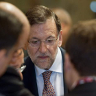 Rajoy en la sesión final del Consejo Europeo celebrado en Bruselas.