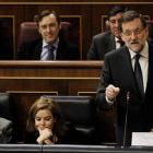 Mariano Rajoy, durante la sesión de control al Gobierno, este jueves en el Congreso.