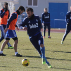 Samuel, en primer plano, podría volver a formar en el centro de la zaga junto a Alberto Aguilar.