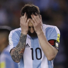 Messi durante el partido de clasificación para el Mundial 2018 disputado contra Chile. D. FERNÁNDEZ