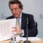 El consejero de Presidencia y portavoz de la Junta, José Antonio de Santiago-Juárez, ayer tras el Co