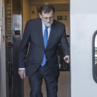 El presidente Rajoy a su llegada en AVE a Castellón.