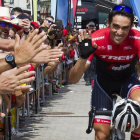 Alberto Contador, en la Vuelta de este año, en la que se retira del ciclismo profesional