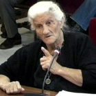 María Martín López, de 81 años, testificando ante los magistrados del Supremo.