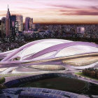 Imagen virtual del proyecto de Zaha Hadid para el nuevo estadio olímpico de Tokio, que debería albergar los Juegos del 2020 pero que finalmente será retomado desde cero.