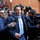 Matteo Renzi, a su llegada a la sede del Partido Demócrata, este jueves en Roma.