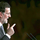 Rajoy, este viernes en la Moncloa.
