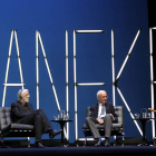 El cineasta Michael Haneke, el editor Hans Meinke y la catedrática Margarita Blanco.