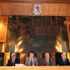 Caballero, García Marín, Majo, Llorente, Díez y Martínez, en la inauguración del curso. RAMIRO