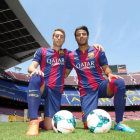 Deulofeu y Rafinha, en su regreso al Barça en el 2014.