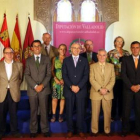 Los presidentes de las nueve diputaciones provinciales de Castilla y León tras la reunión.