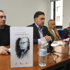 Adolfo Alonso Ares, Marcos Martínez, Gonzalo Santonja y Jesús Celis, en la presentación.