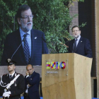 Rajoy, este lunes, durante la visita que ha hecho a la Expo de Milán, al celebrarse en esta muestra el Día de España.
