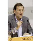 El presidente, Mariano Rajoy, en la clausura del campus Faes.