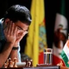 El ajedrecista indio Viswanathan Anand, disputando una partida