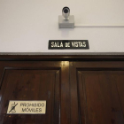 Entrada a la sala de vistas de la Audiencia Provincial.