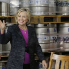 Hillary Clinton, durante un acto de campaña en New Hampshire, el pasado viernes.