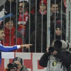 Raúl celebra el gol conseguido ante el Bayern Munich.