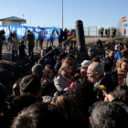 Acto de campaña de ERC frente a la cárcel de Estremera.