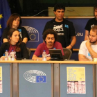 Miembros del grupo de apoyo a Valtònyc en el Parlamento Europeo