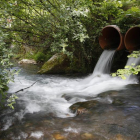 Desagüe del cauce hasta el río Huerna