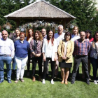 Foto de familia de la candidatura municipal de Unidas Podemos al Ayuntamiento de Camponayara, junto a Pablo Fernández