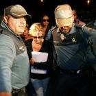 Maite Zaldívar, ex mujer del exalcalde de Marbella Julián Muñoz, a su llegada a la prisión de Alhaurín de la Torre (Málaga), donde ha ingresado para acatar el cumplimiento de la pena de dos años y medio de cárcel impuesta por la Audiencia Provincial de Má